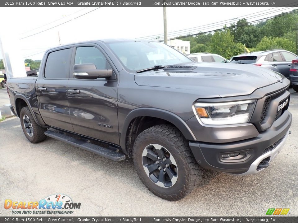 2019 Ram 1500 Rebel Crew Cab 4x4 Granite Crystal Metallic / Black/Red Photo #8
