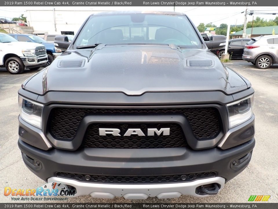 2019 Ram 1500 Rebel Crew Cab 4x4 Granite Crystal Metallic / Black/Red Photo #9