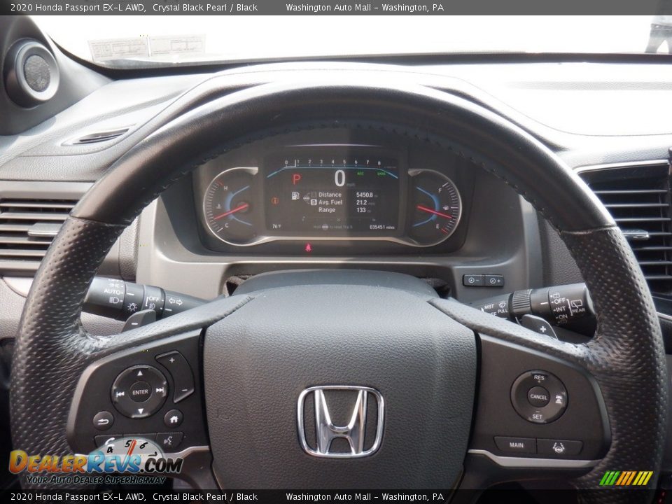 2020 Honda Passport EX-L AWD Crystal Black Pearl / Black Photo #28