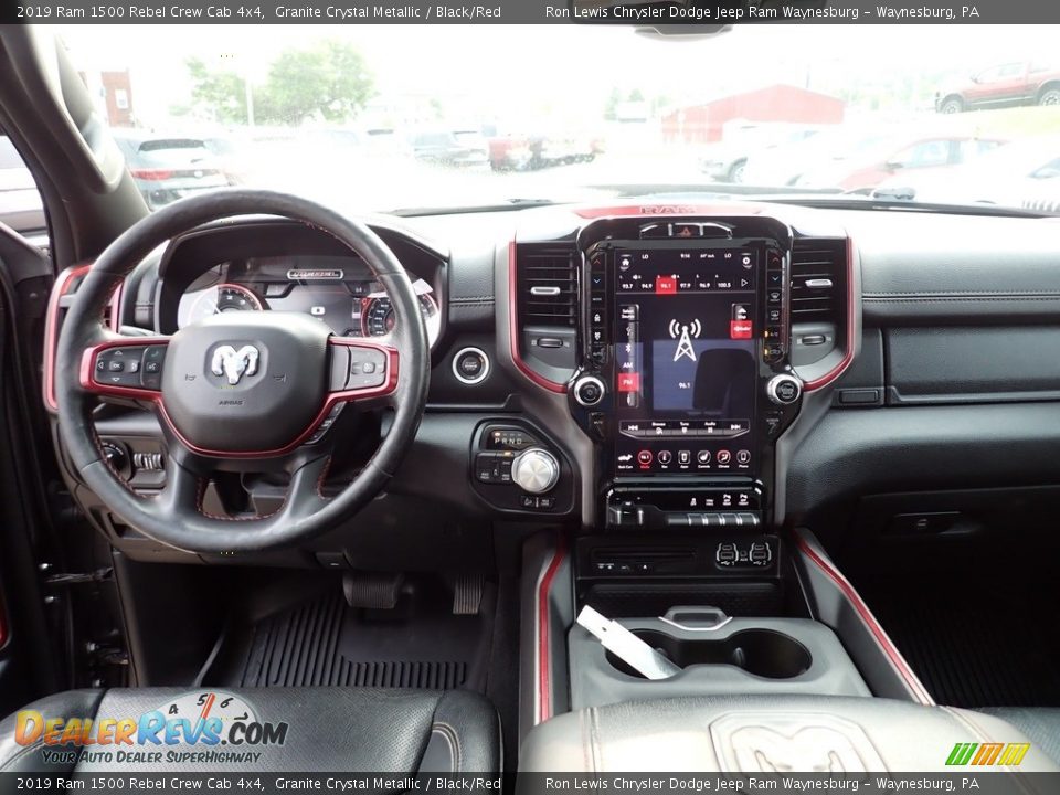 2019 Ram 1500 Rebel Crew Cab 4x4 Granite Crystal Metallic / Black/Red Photo #13