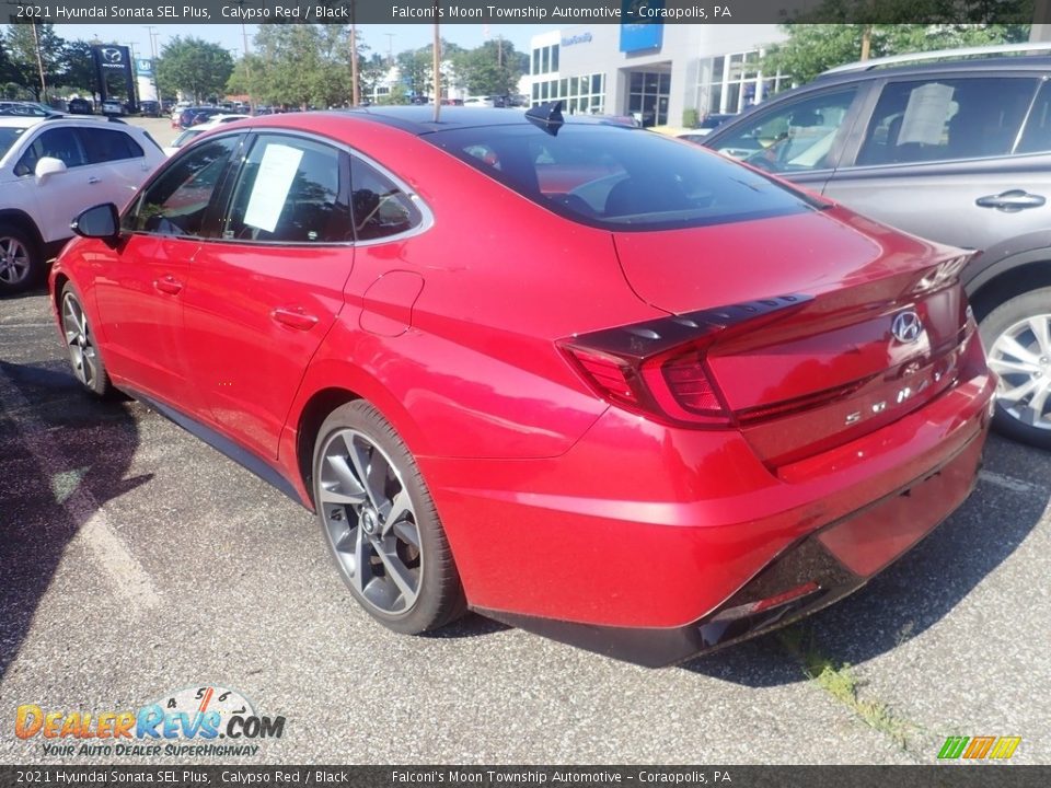 2021 Hyundai Sonata SEL Plus Calypso Red / Black Photo #2