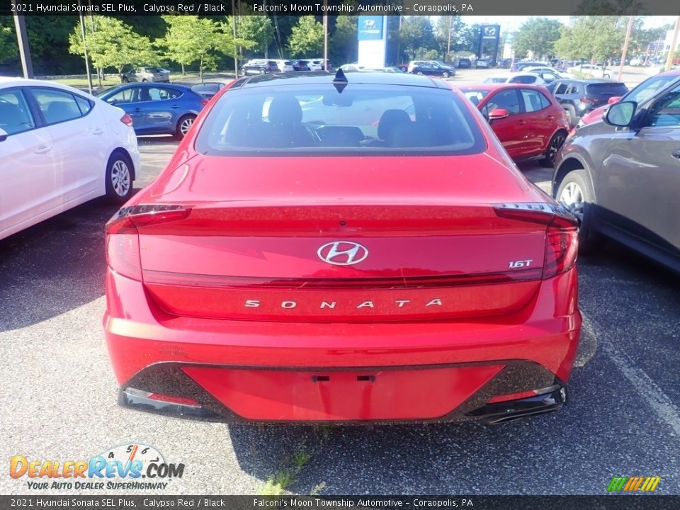 2021 Hyundai Sonata SEL Plus Calypso Red / Black Photo #3