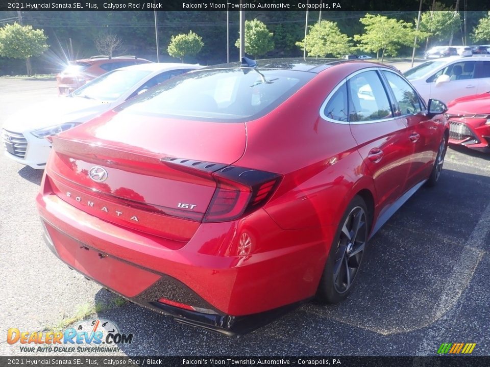 2021 Hyundai Sonata SEL Plus Calypso Red / Black Photo #4