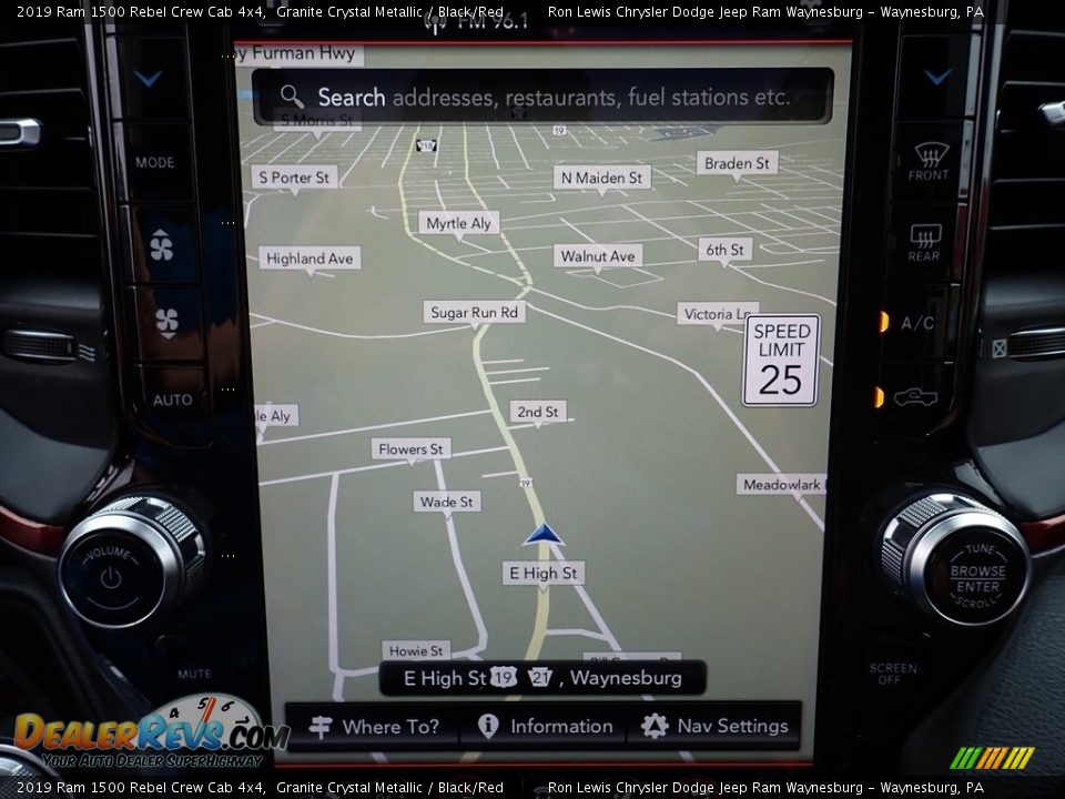 2019 Ram 1500 Rebel Crew Cab 4x4 Granite Crystal Metallic / Black/Red Photo #18