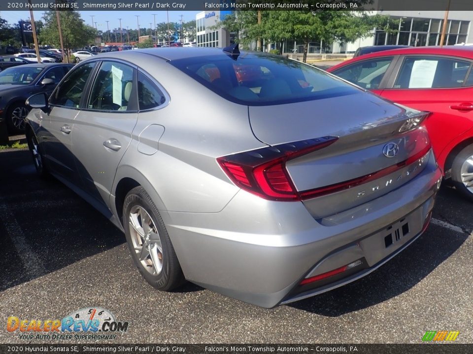 2020 Hyundai Sonata SE Shimmering Silver Pearl / Dark Gray Photo #2