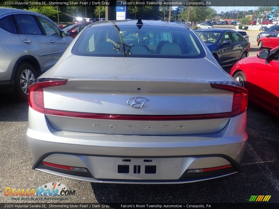 2020 Hyundai Sonata SE Shimmering Silver Pearl / Dark Gray Photo #3