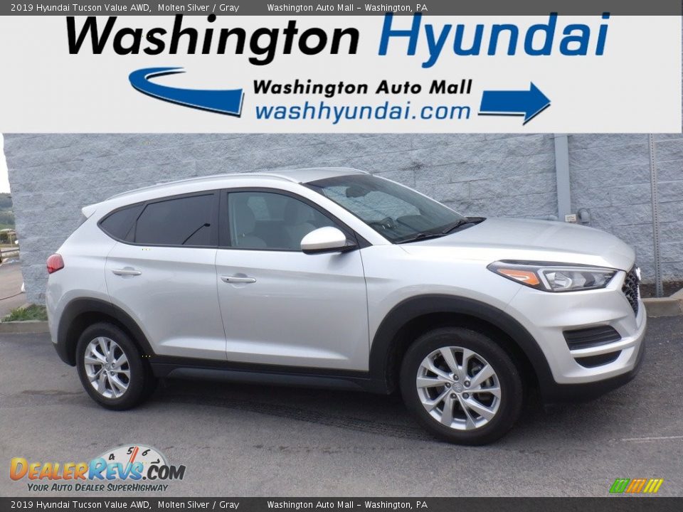 2019 Hyundai Tucson Value AWD Molten Silver / Gray Photo #2