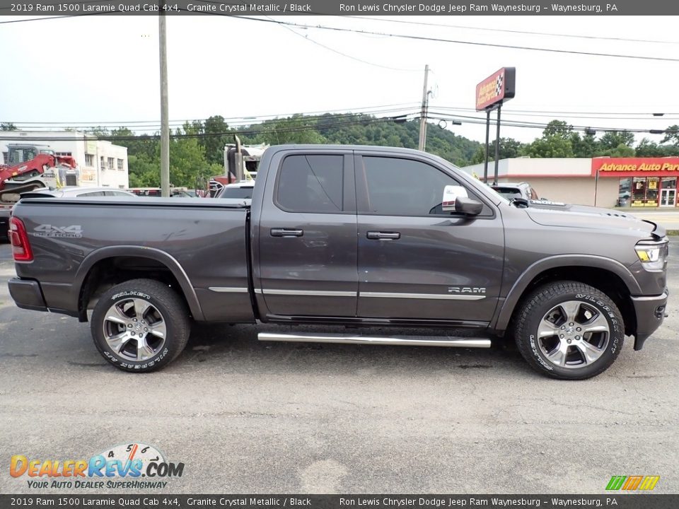 2019 Ram 1500 Laramie Quad Cab 4x4 Granite Crystal Metallic / Black Photo #7