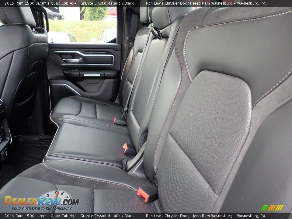 Rear Seat of 2019 Ram 1500 Laramie Quad Cab 4x4 Photo #12