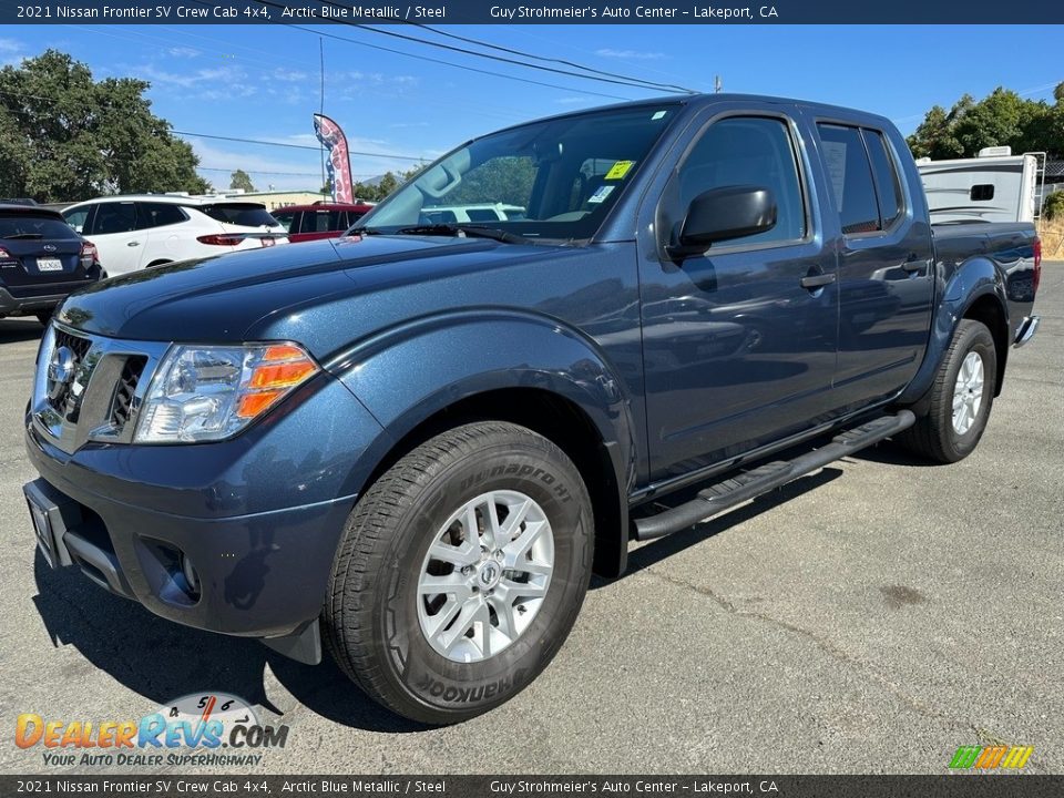 2021 Nissan Frontier SV Crew Cab 4x4 Arctic Blue Metallic / Steel Photo #3