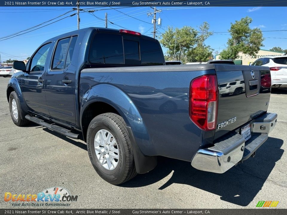 2021 Nissan Frontier SV Crew Cab 4x4 Arctic Blue Metallic / Steel Photo #4