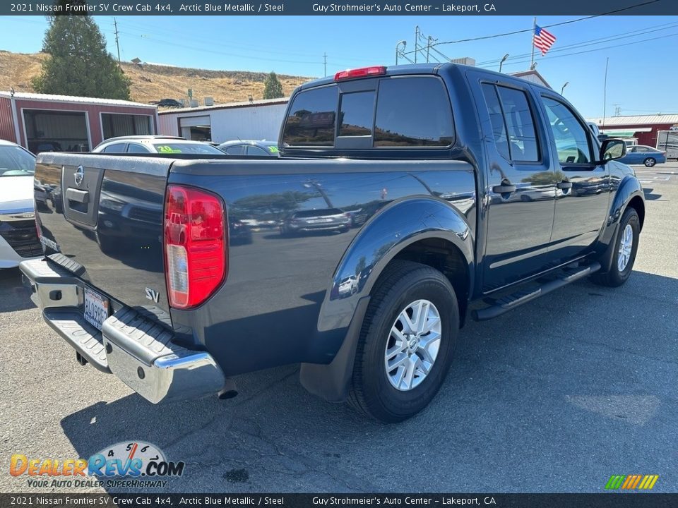 2021 Nissan Frontier SV Crew Cab 4x4 Arctic Blue Metallic / Steel Photo #6