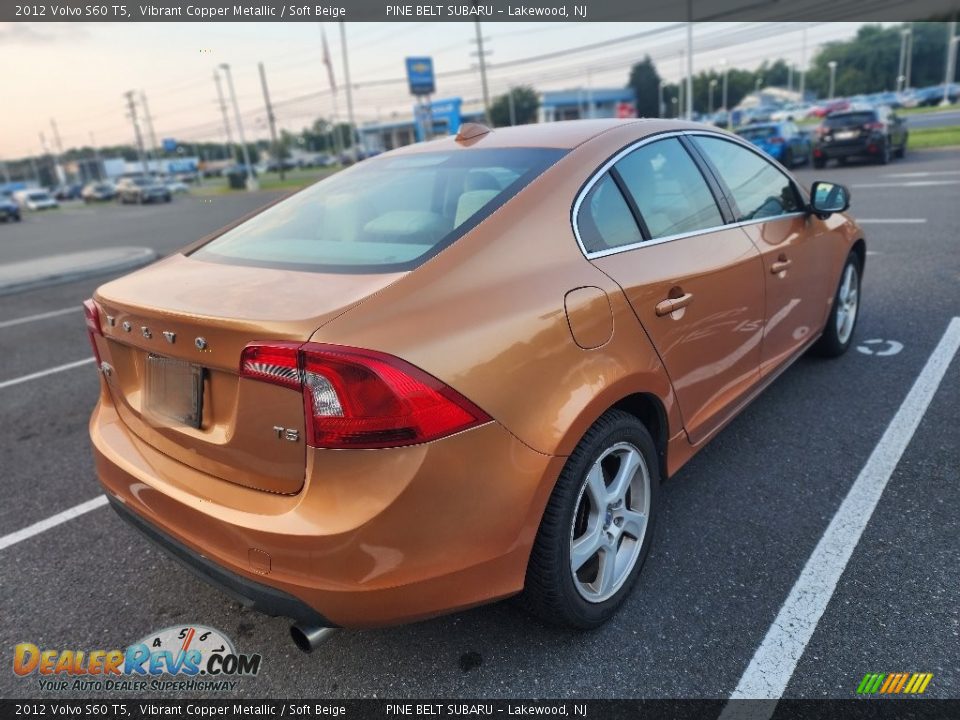 2012 Volvo S60 T5 Vibrant Copper Metallic / Soft Beige Photo #3