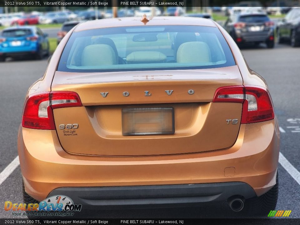 2012 Volvo S60 T5 Vibrant Copper Metallic / Soft Beige Photo #4