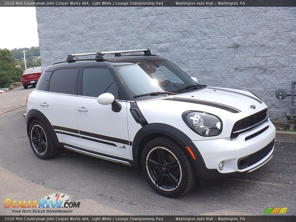 2016 Mini Countryman John Cooper Works All4 Light White / Lounge Championship Red Photo #1