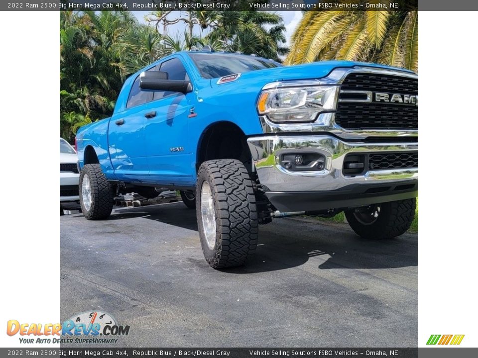 2022 Ram 2500 Big Horn Mega Cab 4x4 Republic Blue / Black/Diesel Gray Photo #2