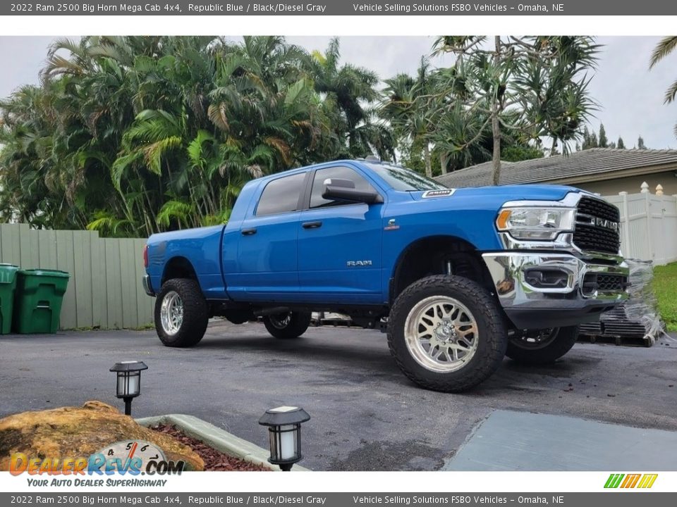 2022 Ram 2500 Big Horn Mega Cab 4x4 Republic Blue / Black/Diesel Gray Photo #10