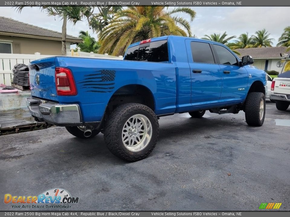 2022 Ram 2500 Big Horn Mega Cab 4x4 Republic Blue / Black/Diesel Gray Photo #12