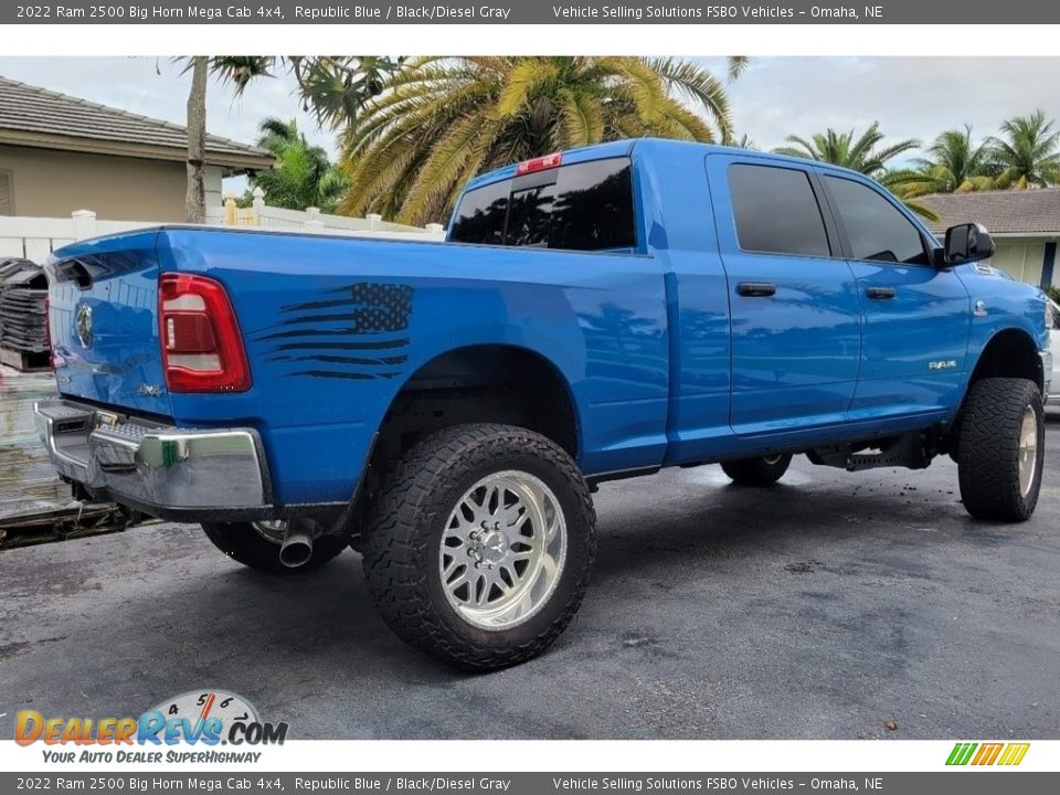 2022 Ram 2500 Big Horn Mega Cab 4x4 Republic Blue / Black/Diesel Gray Photo #13