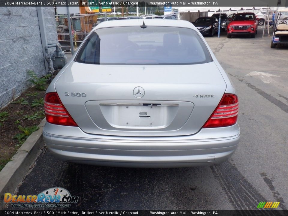 2004 Mercedes-Benz S 500 4Matic Sedan Brilliant Silver Metallic / Charcoal Photo #9