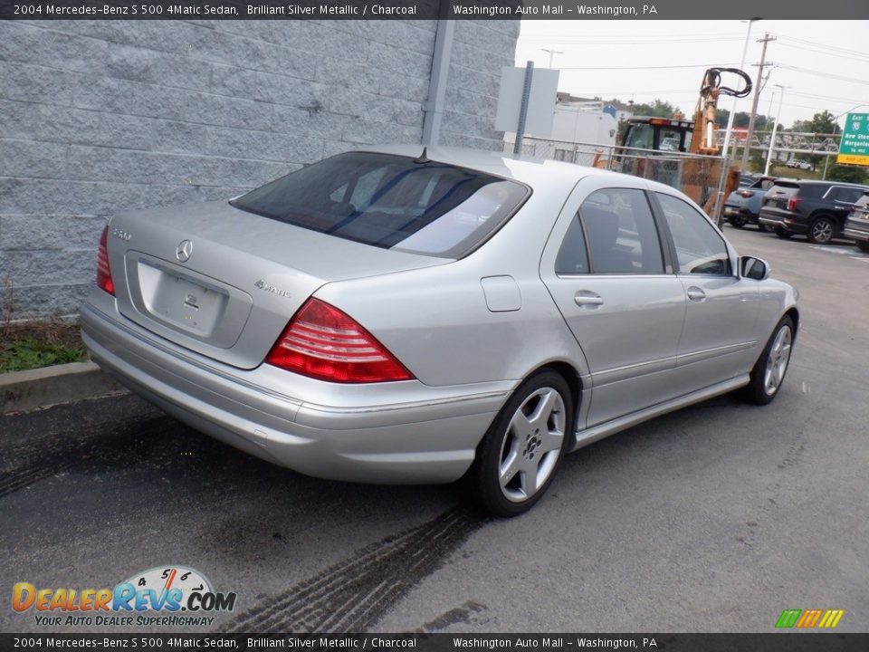 2004 Mercedes-Benz S 500 4Matic Sedan Brilliant Silver Metallic / Charcoal Photo #10