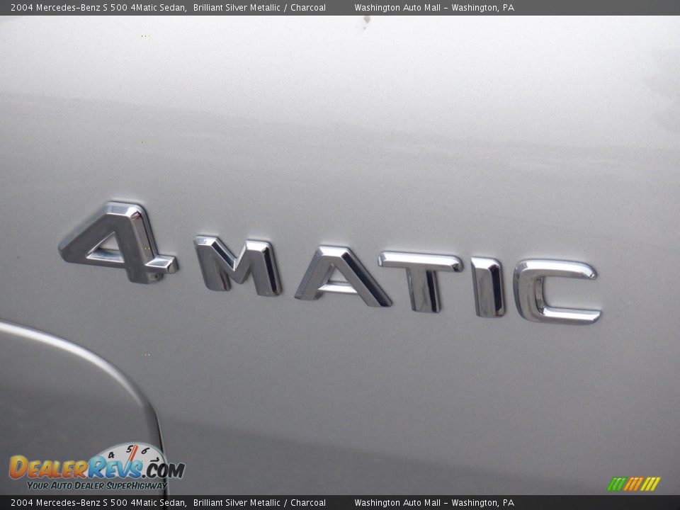 2004 Mercedes-Benz S 500 4Matic Sedan Brilliant Silver Metallic / Charcoal Photo #11