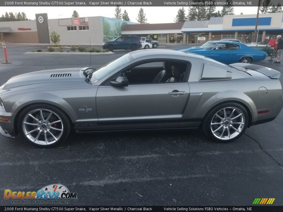 2008 Ford Mustang Shelby GT500 Super Snake Vapor Silver Metallic / Charcoal Black Photo #1