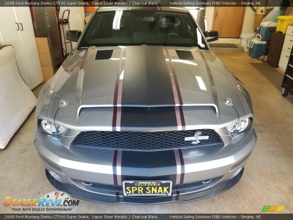 2008 Ford Mustang Shelby GT500 Super Snake Vapor Silver Metallic / Charcoal Black Photo #7