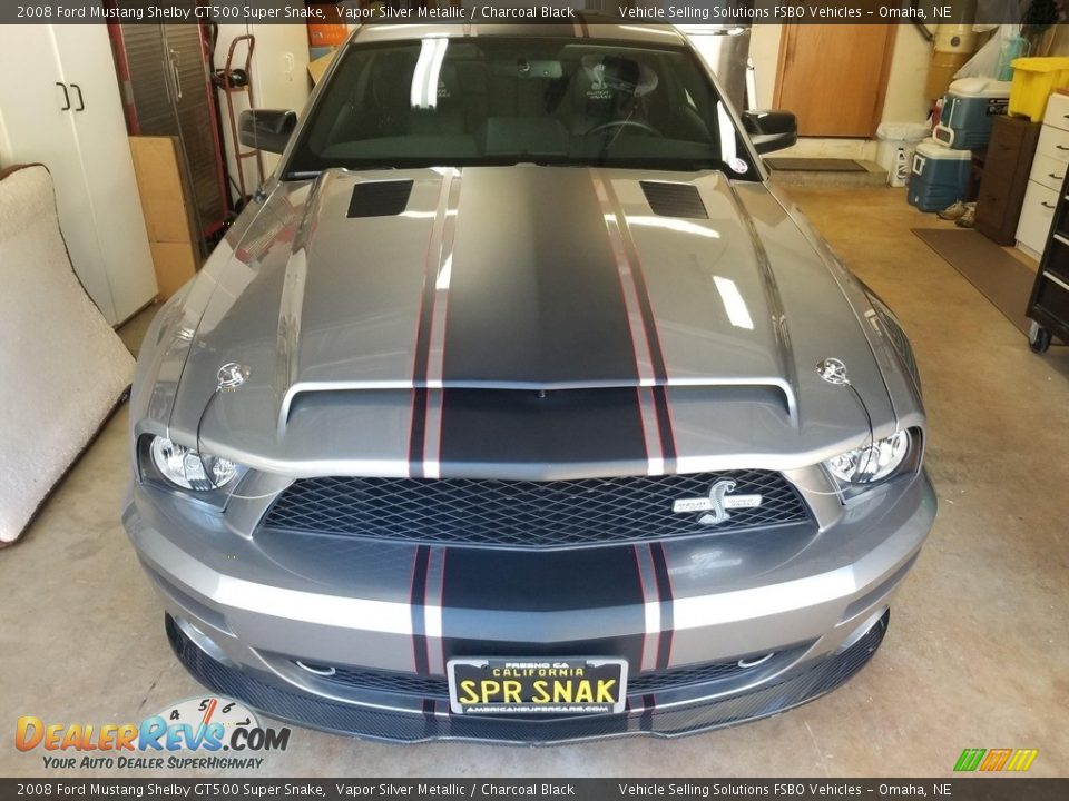 2008 Ford Mustang Shelby GT500 Super Snake Vapor Silver Metallic / Charcoal Black Photo #7