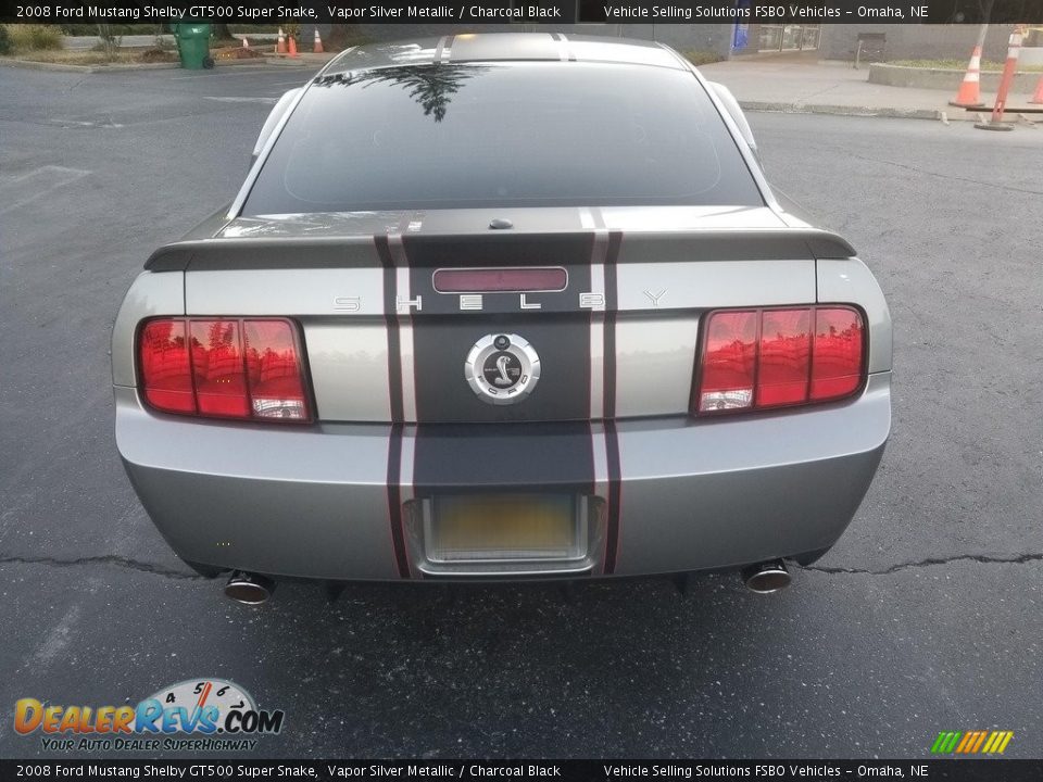 2008 Ford Mustang Shelby GT500 Super Snake Vapor Silver Metallic / Charcoal Black Photo #16