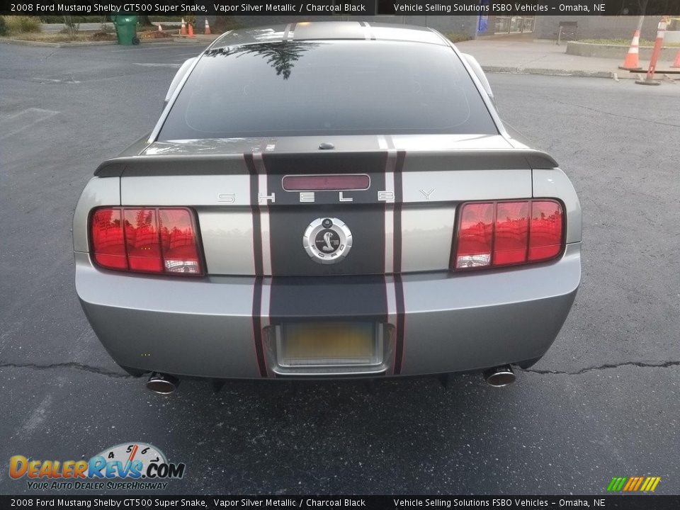 2008 Ford Mustang Shelby GT500 Super Snake Vapor Silver Metallic / Charcoal Black Photo #16