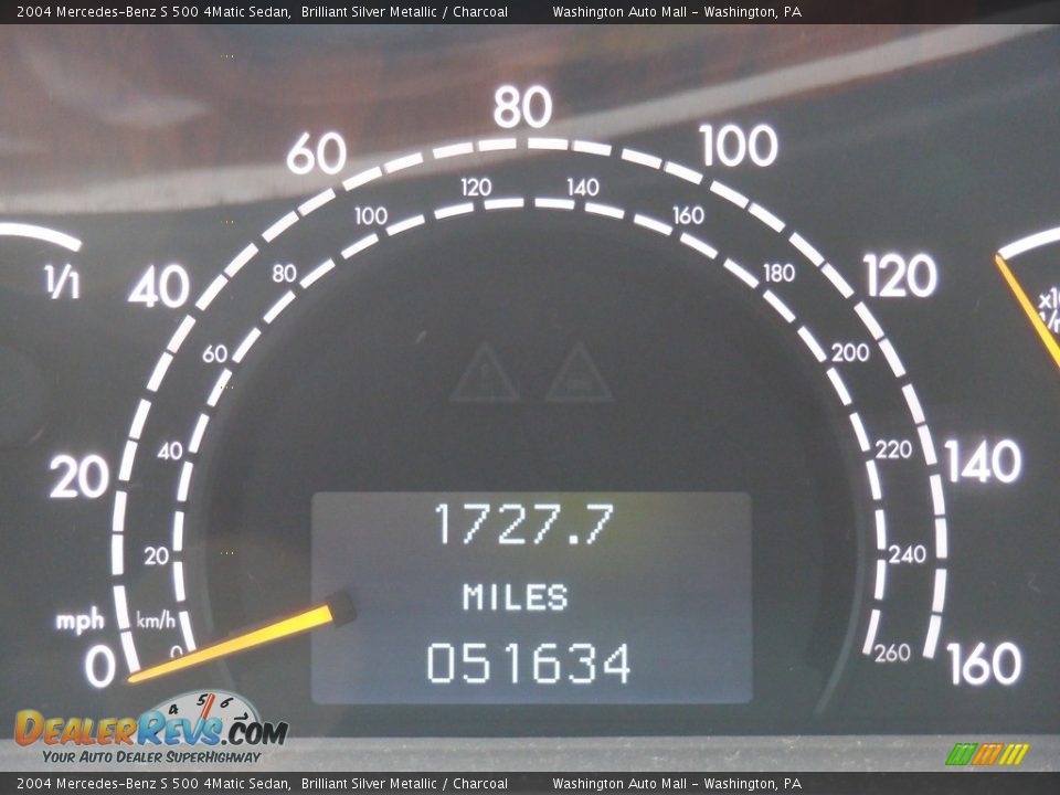 2004 Mercedes-Benz S 500 4Matic Sedan Brilliant Silver Metallic / Charcoal Photo #36