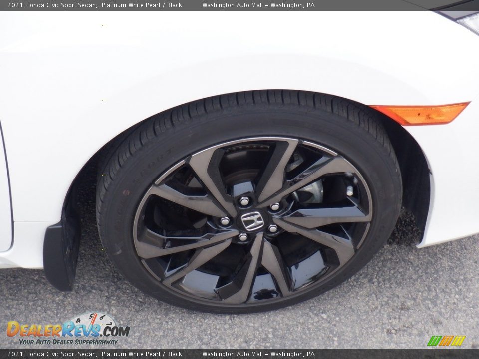 2021 Honda Civic Sport Sedan Platinum White Pearl / Black Photo #2