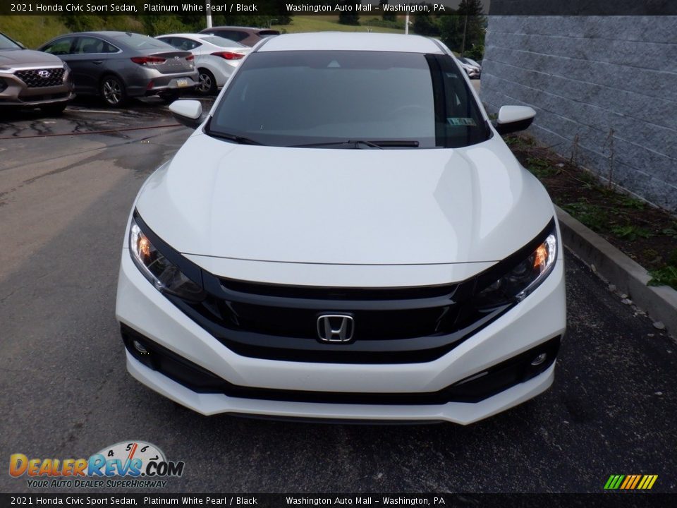2021 Honda Civic Sport Sedan Platinum White Pearl / Black Photo #3