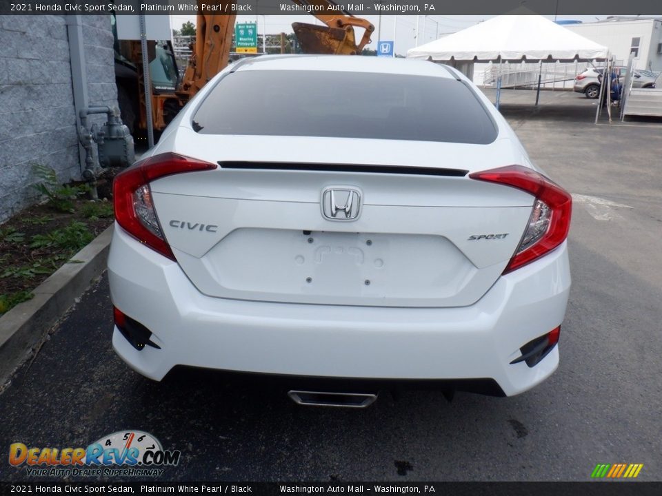 2021 Honda Civic Sport Sedan Platinum White Pearl / Black Photo #6