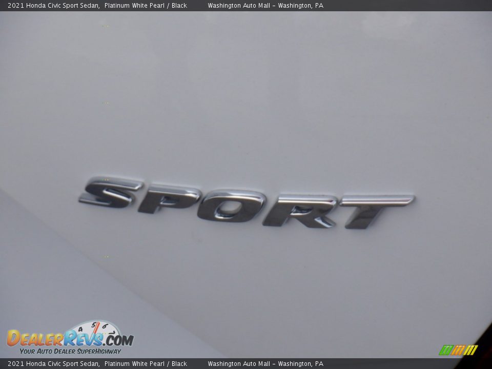 2021 Honda Civic Sport Sedan Platinum White Pearl / Black Photo #7