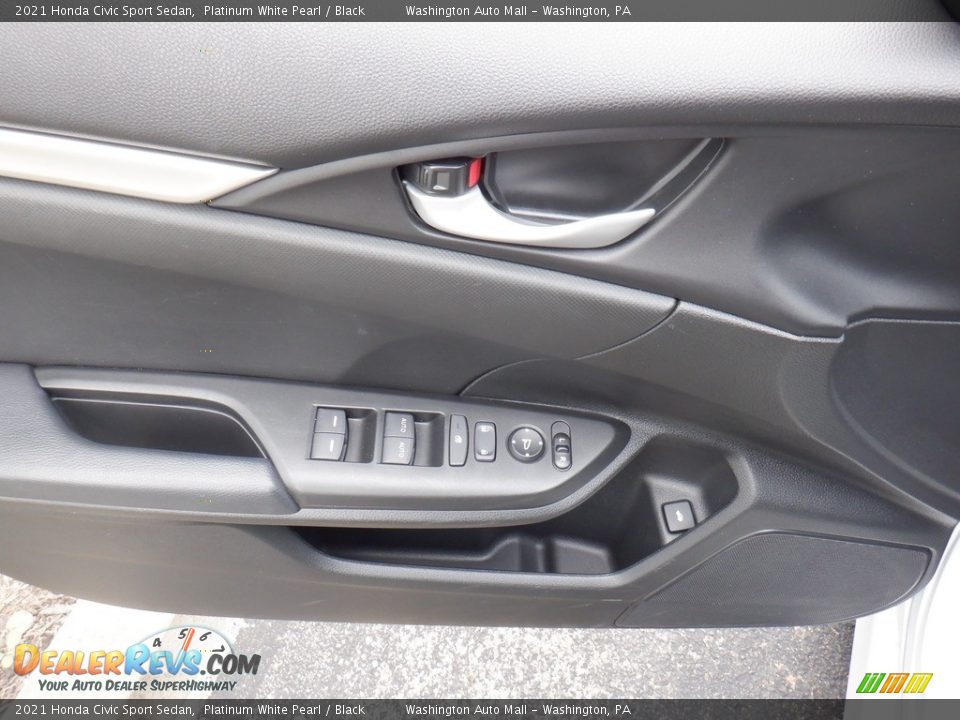 2021 Honda Civic Sport Sedan Platinum White Pearl / Black Photo #8