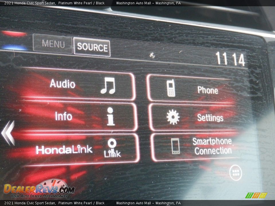 2021 Honda Civic Sport Sedan Platinum White Pearl / Black Photo #15