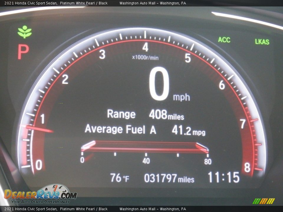 2021 Honda Civic Sport Sedan Platinum White Pearl / Black Photo #29