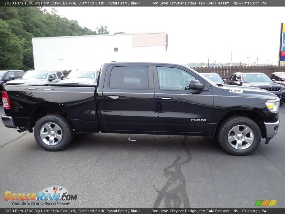 2020 Ram 1500 Big Horn Crew Cab 4x4 Diamond Black Crystal Pearl / Black Photo #8