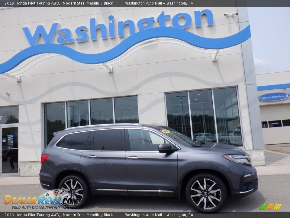 2019 Honda Pilot Touring AWD Modern Steel Metallic / Black Photo #2