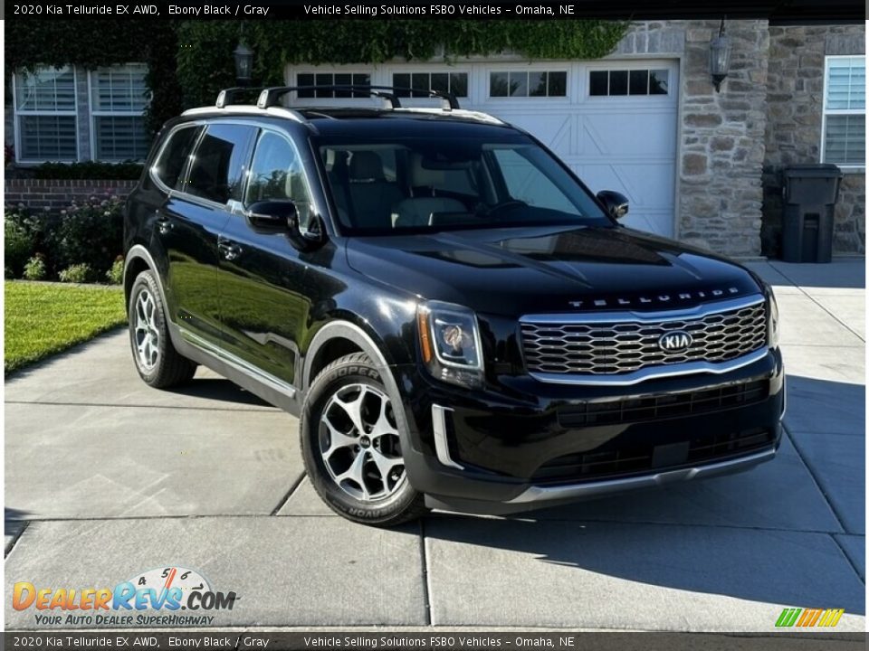 2020 Kia Telluride EX AWD Ebony Black / Gray Photo #2