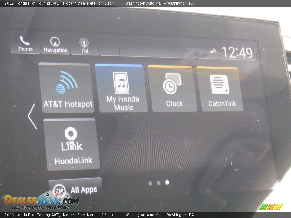 2019 Honda Pilot Touring AWD Modern Steel Metallic / Black Photo #29