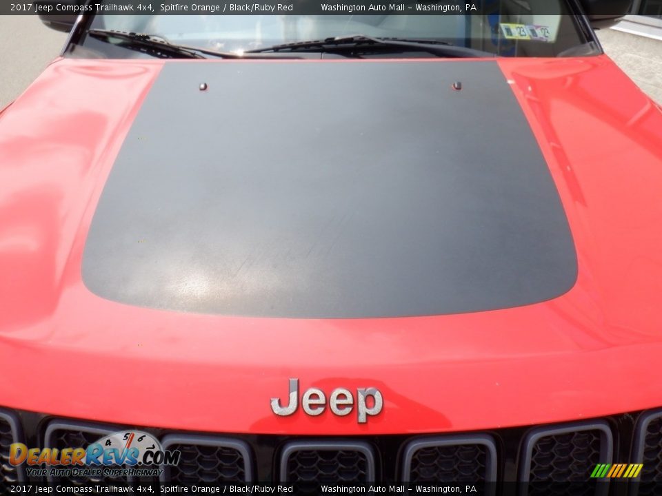2017 Jeep Compass Trailhawk 4x4 Spitfire Orange / Black/Ruby Red Photo #6