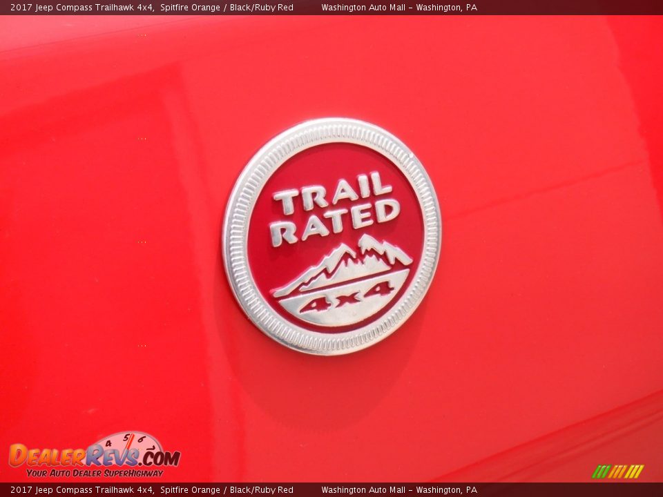 2017 Jeep Compass Trailhawk 4x4 Spitfire Orange / Black/Ruby Red Photo #8