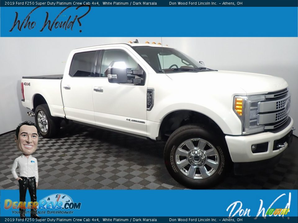 2019 Ford F250 Super Duty Platinum Crew Cab 4x4 White Platinum / Dark Marsala Photo #1