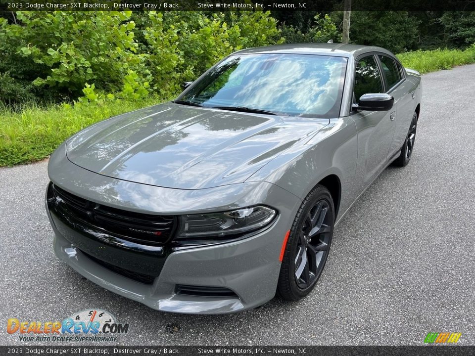 2023 Dodge Charger SXT Blacktop Destroyer Gray / Black Photo #2