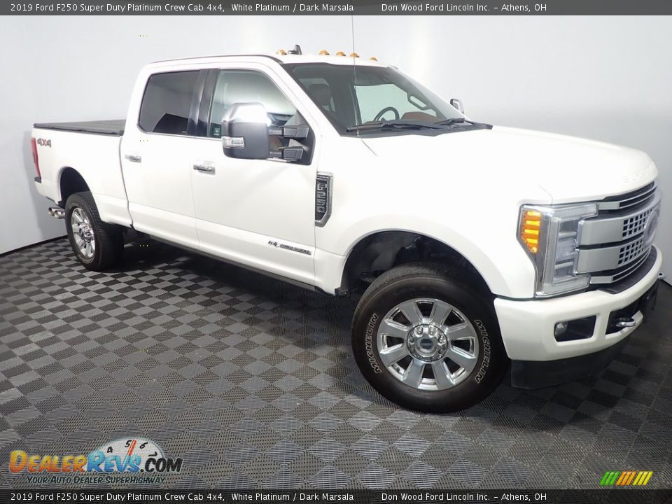 2019 Ford F250 Super Duty Platinum Crew Cab 4x4 White Platinum / Dark Marsala Photo #4