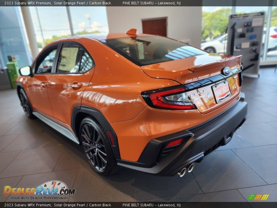 2023 Subaru WRX Premium Solar Orange Pearl / Carbon Black Photo #3