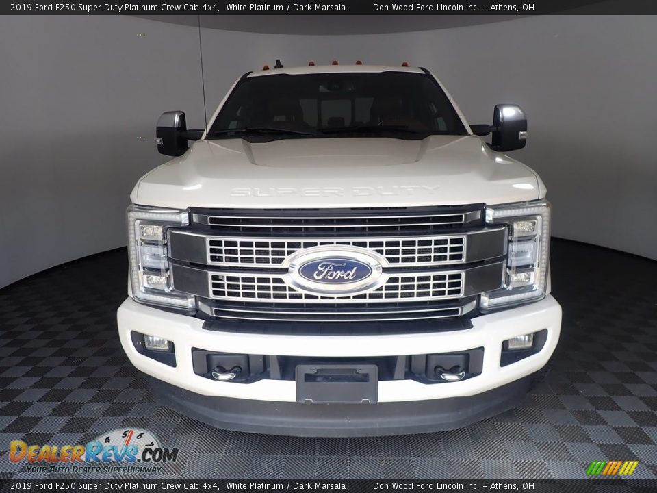 2019 Ford F250 Super Duty Platinum Crew Cab 4x4 White Platinum / Dark Marsala Photo #5